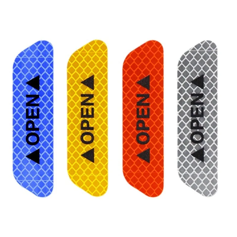Car Door Reflective Decals, Warning Stickers, Collision Prevention Stickers, Car Door OPEN Reminder Reflective Stickers