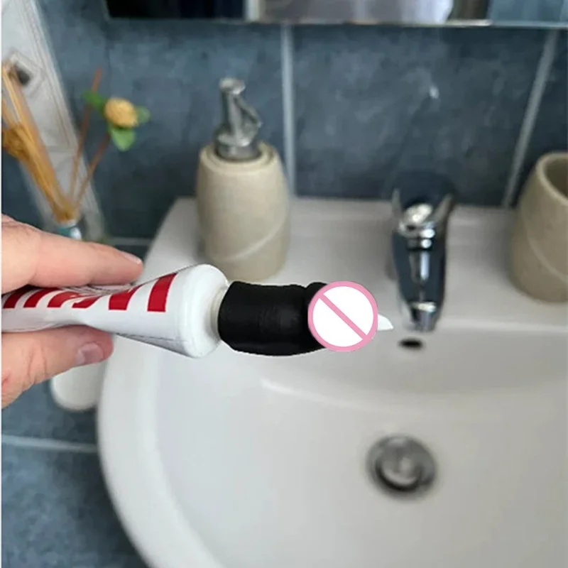 Spoof toothpaste cover Penis Toothpaste Topper Household Toothpaste Device Lazy Toothpaste Tube Squeezer Press Bathroom Supplies