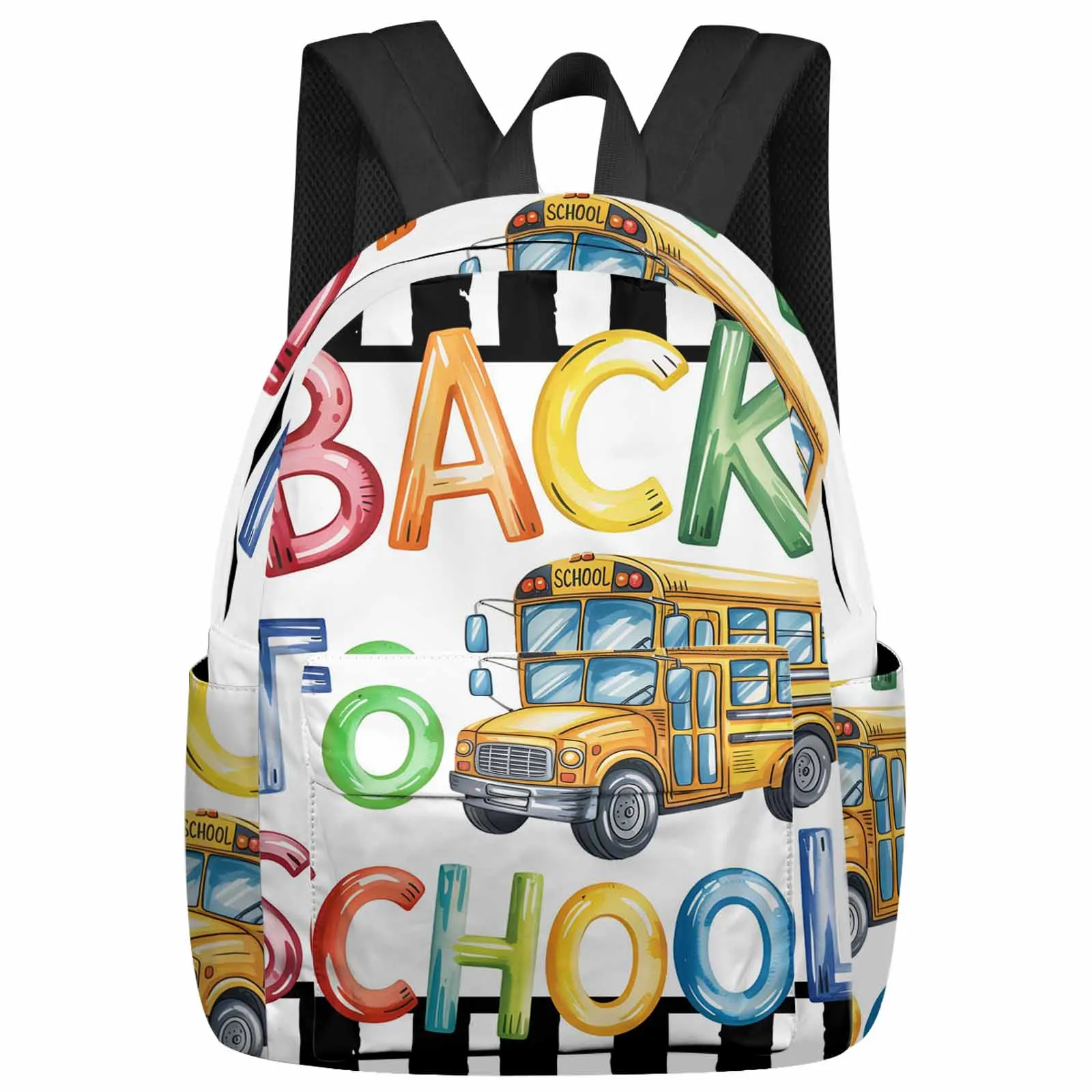

Stripe Truck Back To School Backpacks Teenagers Student School Bags Men Women Travel Mochila