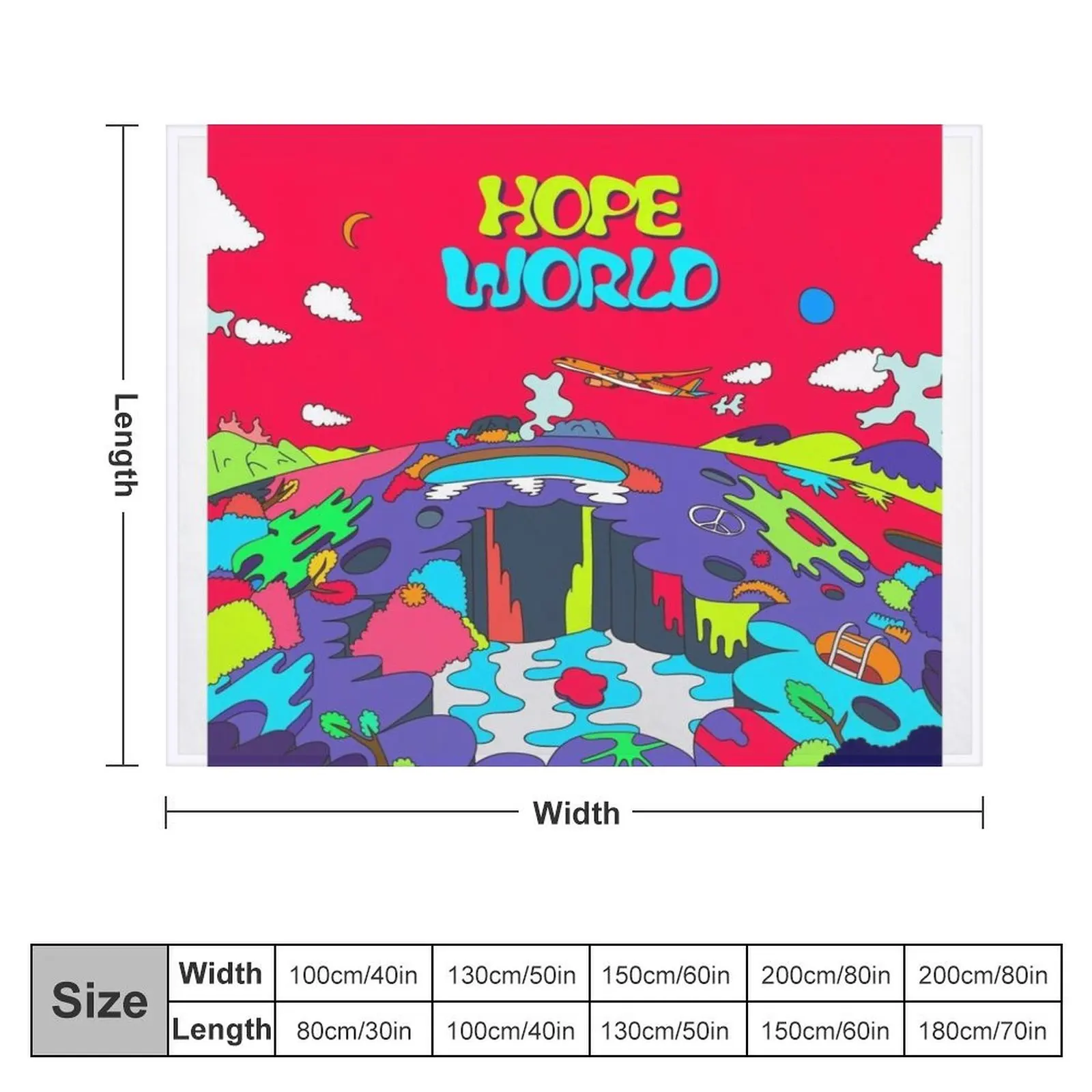 HOPE WORLD- JHOPE Throw Blanket Giant Sofa Hairys Blankets