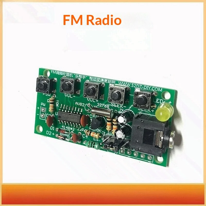 FM FM Radio Kit 76~ 108MHZ Radio Assembly Parts Electronic DIY Welding Training Exercise