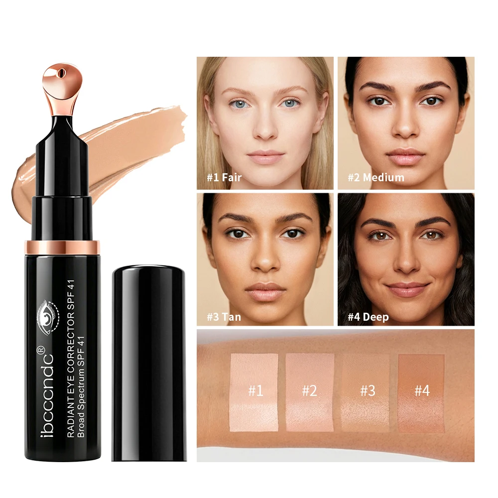 Color Correcting Eye Concealer SPF 41 Peptide Ceramide Anti-Aging Dark Circle Brightening Pump Cooling Massage Head