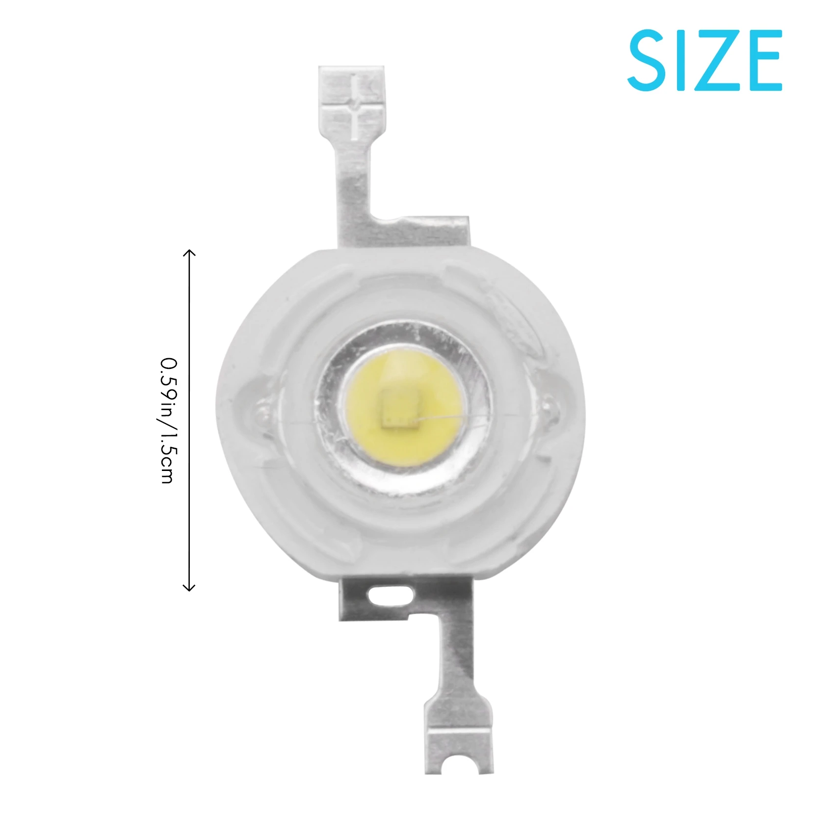 50 peças 1w diodo de alta potência branco frio contas led 1 watts chip de lâmpada 3v-3.4v