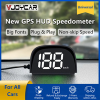 Vjoycar 2023 New GPS HUD Digital Speedometer Display 2-Color Plug and Play Big Font Car Electronics Accessories for All Cars