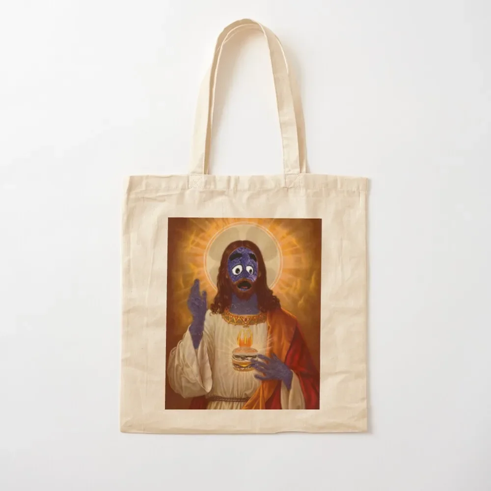 

Grimace Jesus Tote Bag female bag Women's shopping bag hand bags