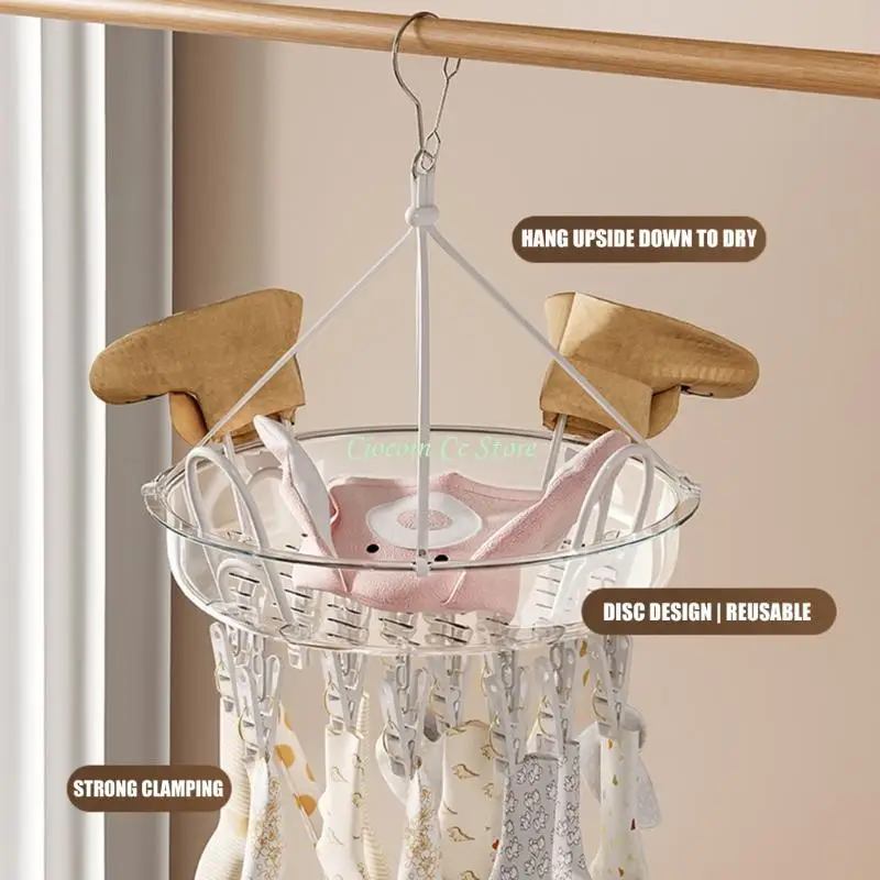 

X90F Multiple Clip Underwear Dryer With Reinforced Locking System For Socks And Bras With Strong Grip
