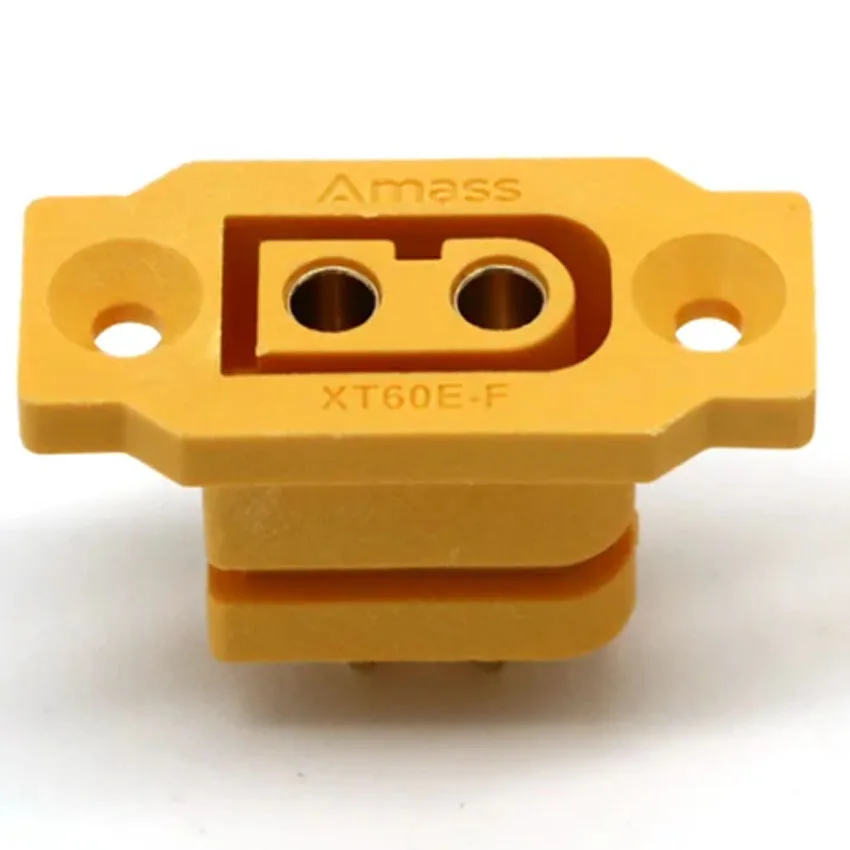 XT60E-F DC 500V Female Plug Large Current Gold/Brass Ni Plated Connector Power Battery Connecting Adapter For RC Model