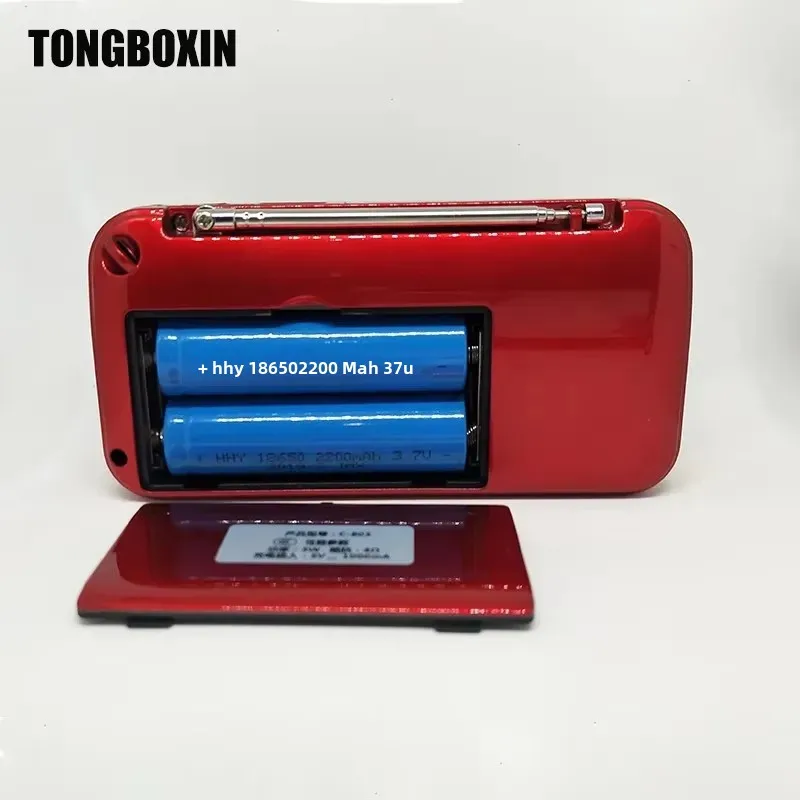 C-803 Bluetooh Speaker Support 2 18650 Battery Portable MP3 Radio Super Bass TF USB FM Player LED Torch 3.5mm Earphone Out