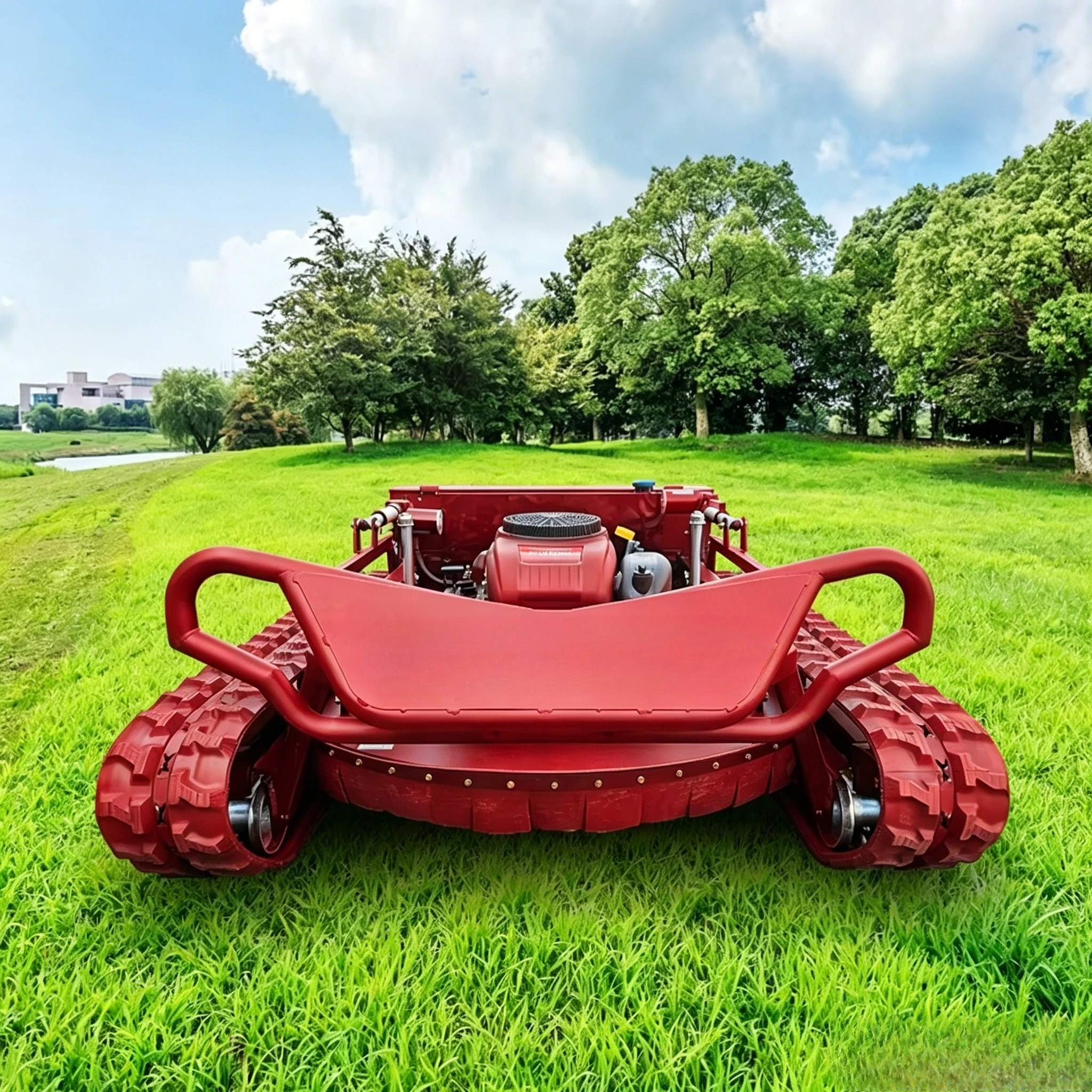 High Power Multi-Function Crawler Mower Park and Forestry Greening Pruning Farm Weeding Robot Remote Control Lawn Mower Custom