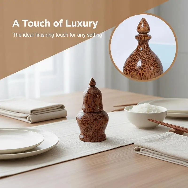 Natural Wood Toothpick Holder Dustproof Lid Vintage Grain Design for Bakery Dessert Shop Counter Use