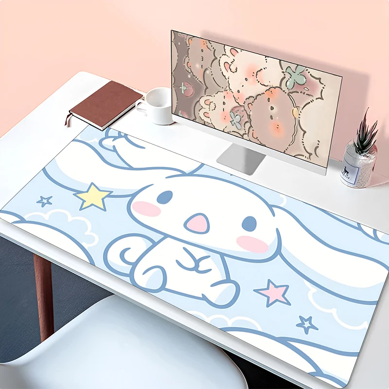 Sanrio Cinnamoroll Kawaii Mouse Pad Laptop Anime Gamer Cabinet Keyboard Rug Cute Cartoon Desk Mat PC Gaming Mousepad XXL Carpet