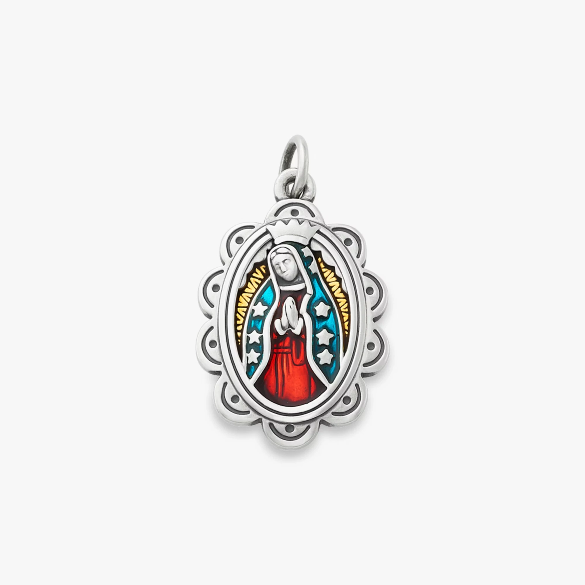 S925 sterling silver James Avery Enamel Virgin of Guadalupe Charm