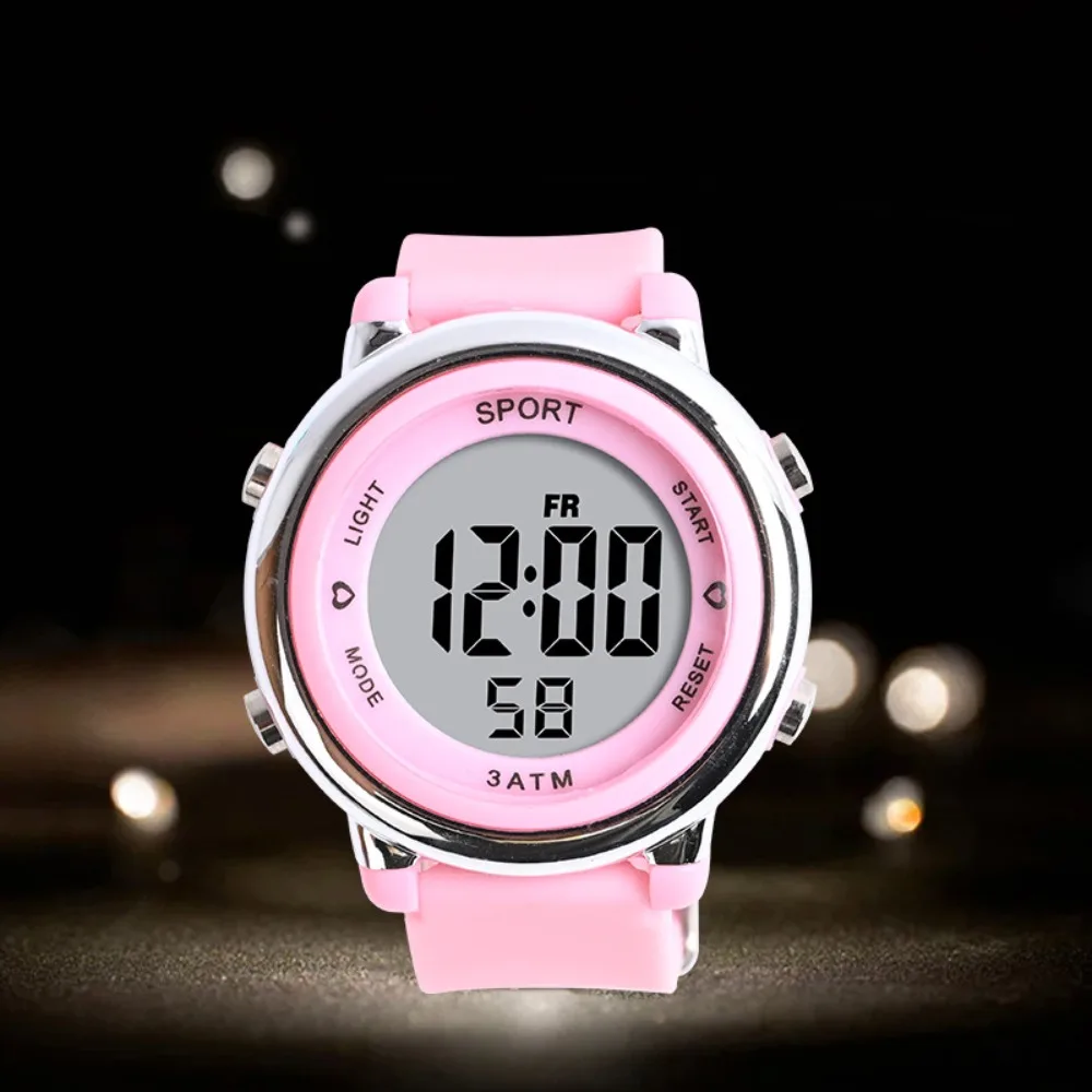 Relojes digitales con pantalla LED para niños y niñas, reloj despertador deportivo, calendario luminoso, resistente al agua, reloj de pulsera electrónico para niños