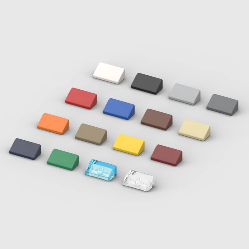 

*Roof Tile 1 X 2 X 2/3, Abs* 100pcs DIY enlighten block bricks,Compatible With Other Assembles Particles