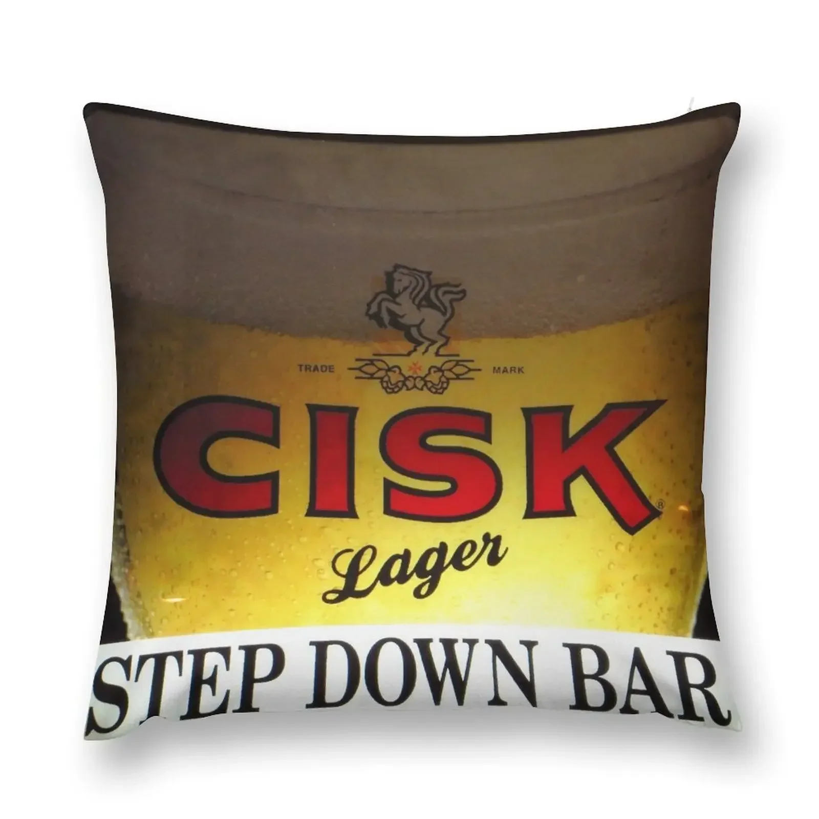 

Enjoy A Cisk at the Step Down Bar Throw Pillow Luxury Pillow Case luxury throw pillow covers