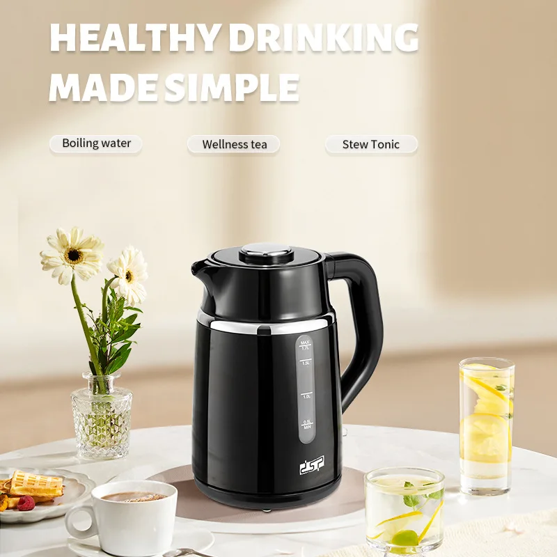 1.7L Household Electric Kettle 2200W Thermal Insulation Integrated Kettle Automatic Power-off Anti-scalding Coffee Tea Pot 220V