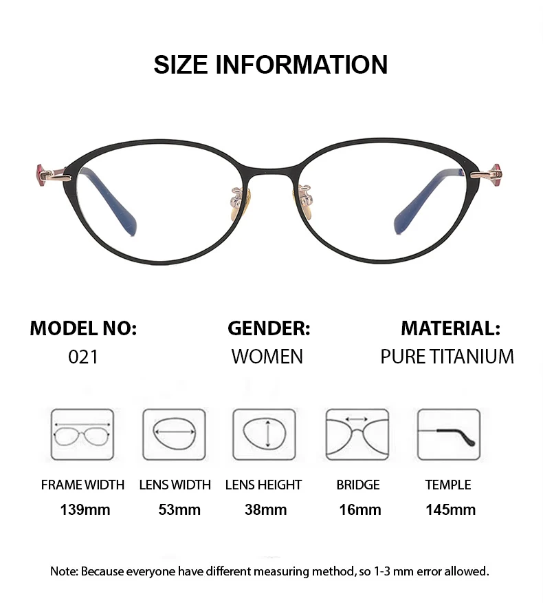 Women Optical Prescription Glasses Slim Titanium Progressive Multifocal Eyeglasses Luxury Myopia Receipt Glasses for Reading