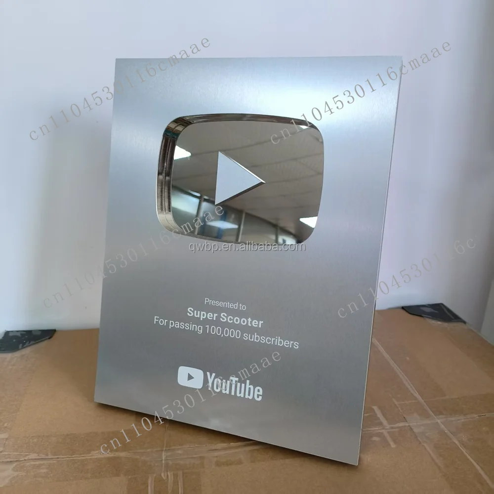 

Пустая наградная табличка YouTube Creator Award, награда YouTube Play Button Award, оптовая продажа наградных табличек YouTube