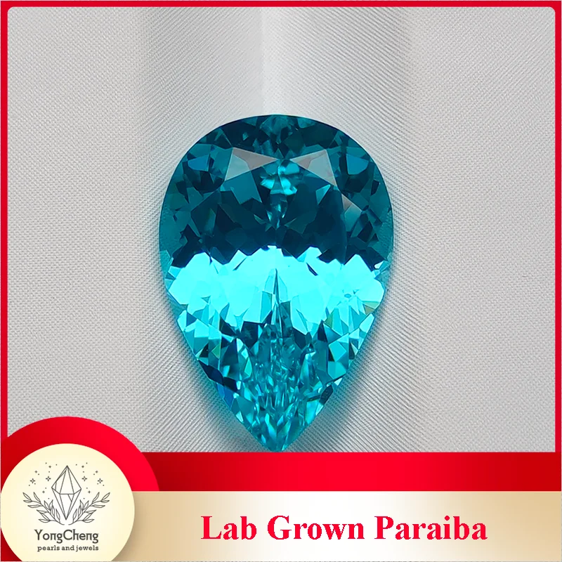 

Lab Grown Paraiba Pear Shape VVS1 Gemstone for Charms Diy Jewelry Making Pendant Bracelet Materials Selectable AGL Certificate