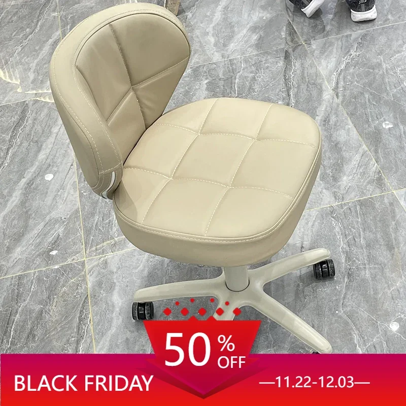 Barbershop Backrest Professional Barber Chair Headboards Master Wheel Stool Pedicure Chair Desk 바퀴의자 Stuhl Salon Furniture AA