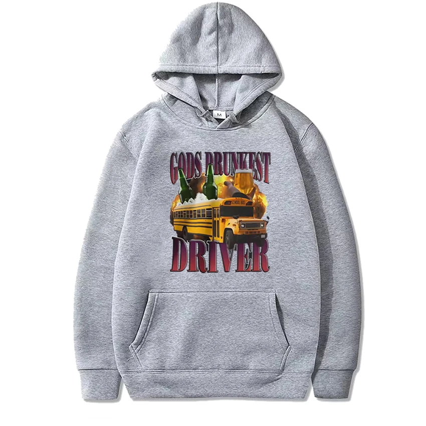 

2025 Funny Gods Drunkest Driver Humor Graphic Autumn Winter Hoodie Men Women Harajuku Casual Pullovers Unisex Fleece Sweatshirt