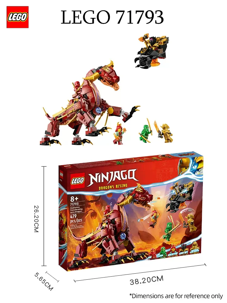 LEGO 71793 NINJAGO Heatwave Transforming Lava Dragon Building Toy Set