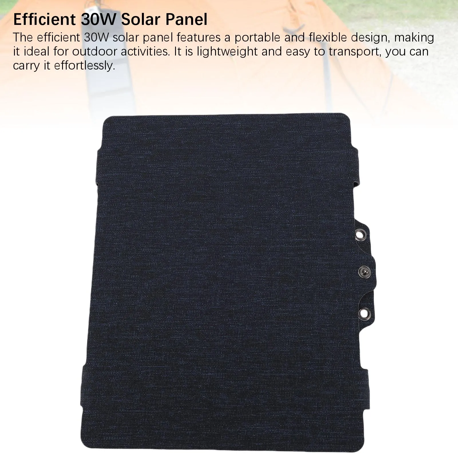 30W 12V Solar Panel  Portable Foldable ETFE Solar Panel Outdoor  Fit For USB  Type C Monocrystalline Solar Panel JJ9
