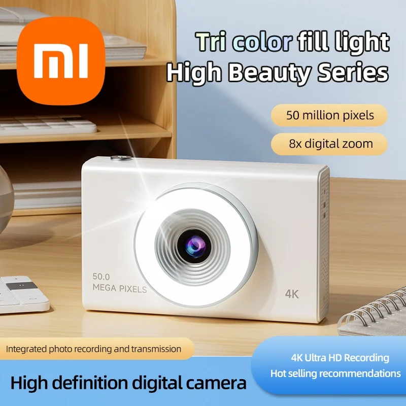 Xiaomi Digital Camera 4K High-definition Camera 50 Million Pixels Autofocus Portable Retro Camera CCD Travel Student Camera