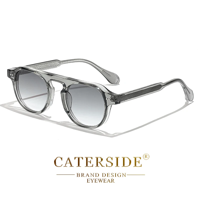 CATERSIDE Vintage Runde Sonnenbrille für Herren, Punk-Stil mit Einsatzbügeln, Sonnenbrille für Damen, Reisen, Party, Shopping, modische Brillen – Detail 16