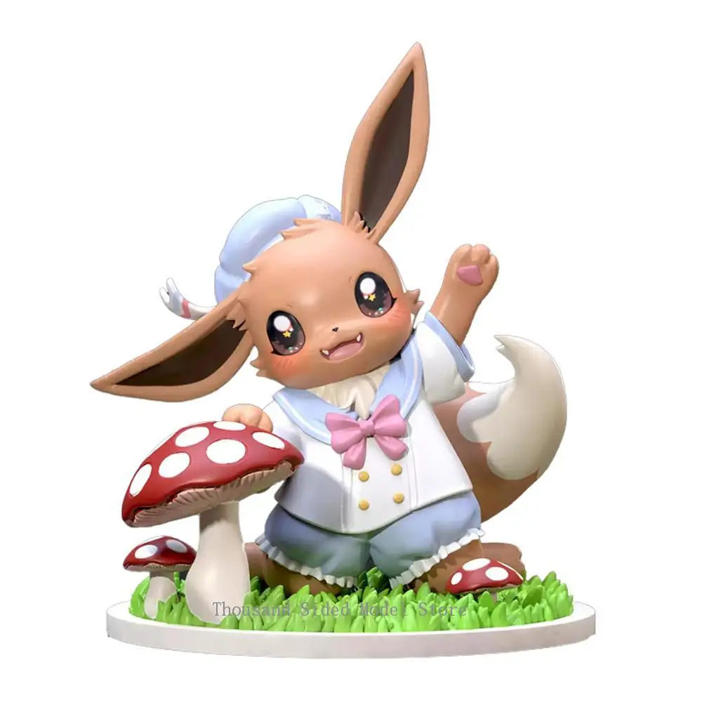 

In-Stock IDPLAYER Pokemon Pajamas Eevee 2 Kawaii Gk Homemade Anime Model Resin PU Material Kawaii Cute Figures Model Toys Gift