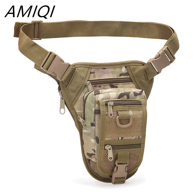 AMIQI Drop Leg Bag Outdoor Multifunctional Hiking Waist Bag Tool Waist Pack Motorcycle Sports