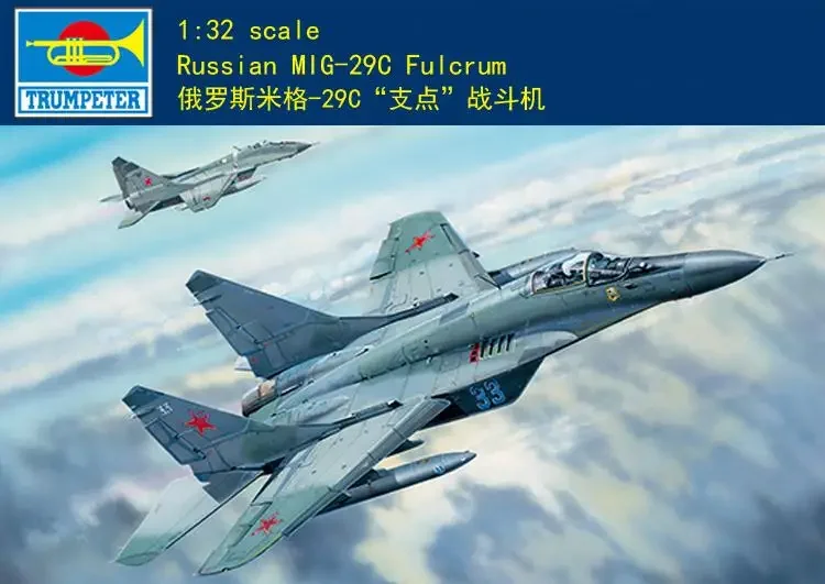 

Trumpeter 03224 1/32 scale Russian MIG-29C "Fulcrum" fighter Plastic assembly plastic model kit