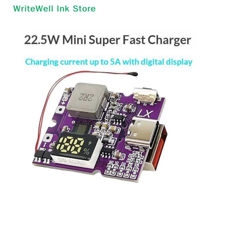 [FOA]22.5W Power Bank Bidirectional Fast Charging Mobile Power Module Circuit Board With Digita Type-C USB Suppor PD/QC3.0 2.0