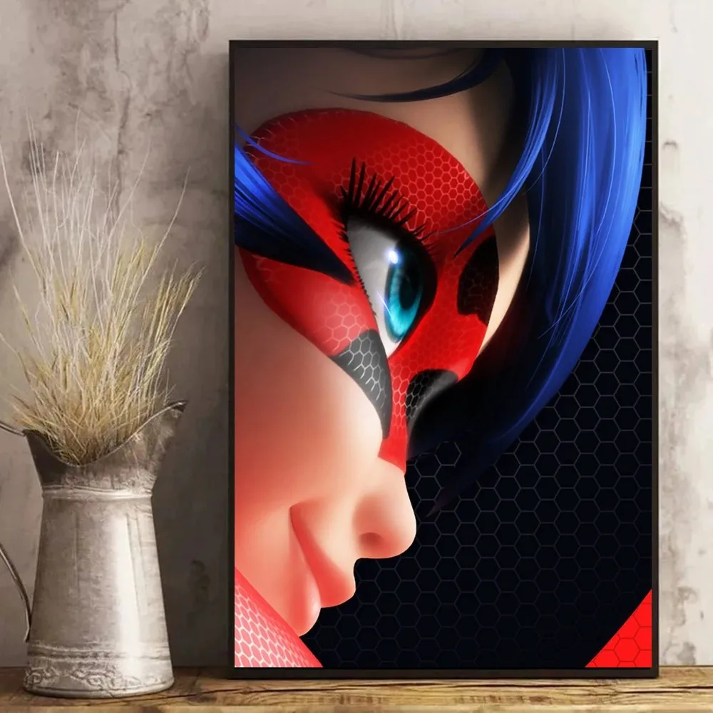 M-Miraculous France L-Ladybug Poster Poster Canvas Art Poster and Wall Art Picture Modern Family bedroom Decor Posters Small