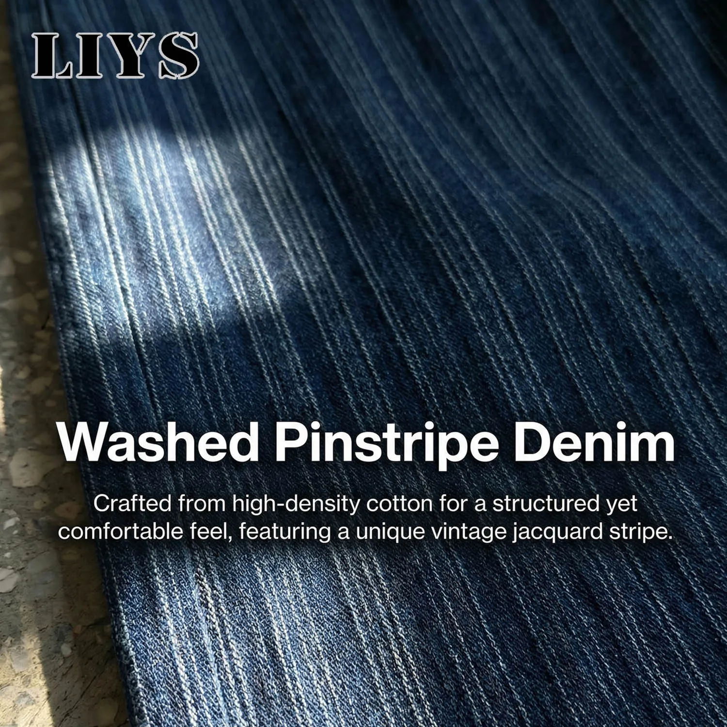 LIYS Japanese Korean Style Wavy Stripe Jacquard Fabric Baggy Wide-leg Jeans American Retro Style Business Casual Denim Pants