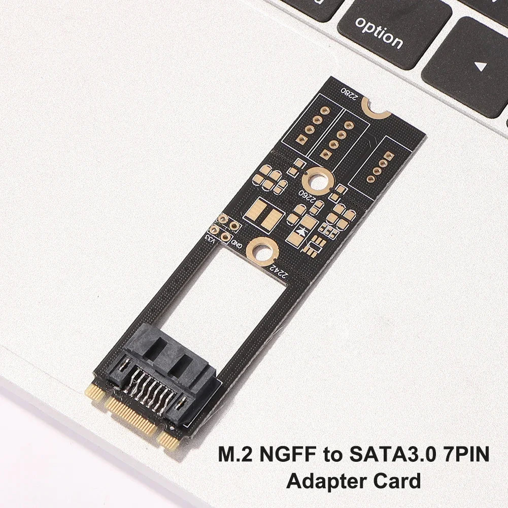 M.2 SATA 어댑터, M.2 NGFF to SATA3.0 7 핀 컨버터 어댑터, M2 B-M 키 to SATA3.0 카드, 2242 2260 2280 SDD 커넥터