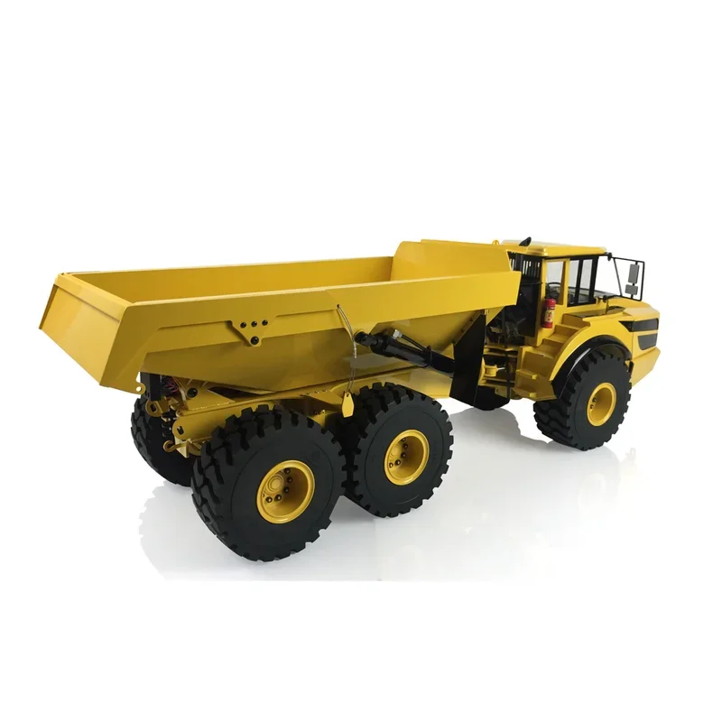 En Stock XDRC 1/14 RC A40G Metal hidráulico RC camión articulado 6x6 Dumper simulación sonido luz Radio I6s volquete modelo juguete