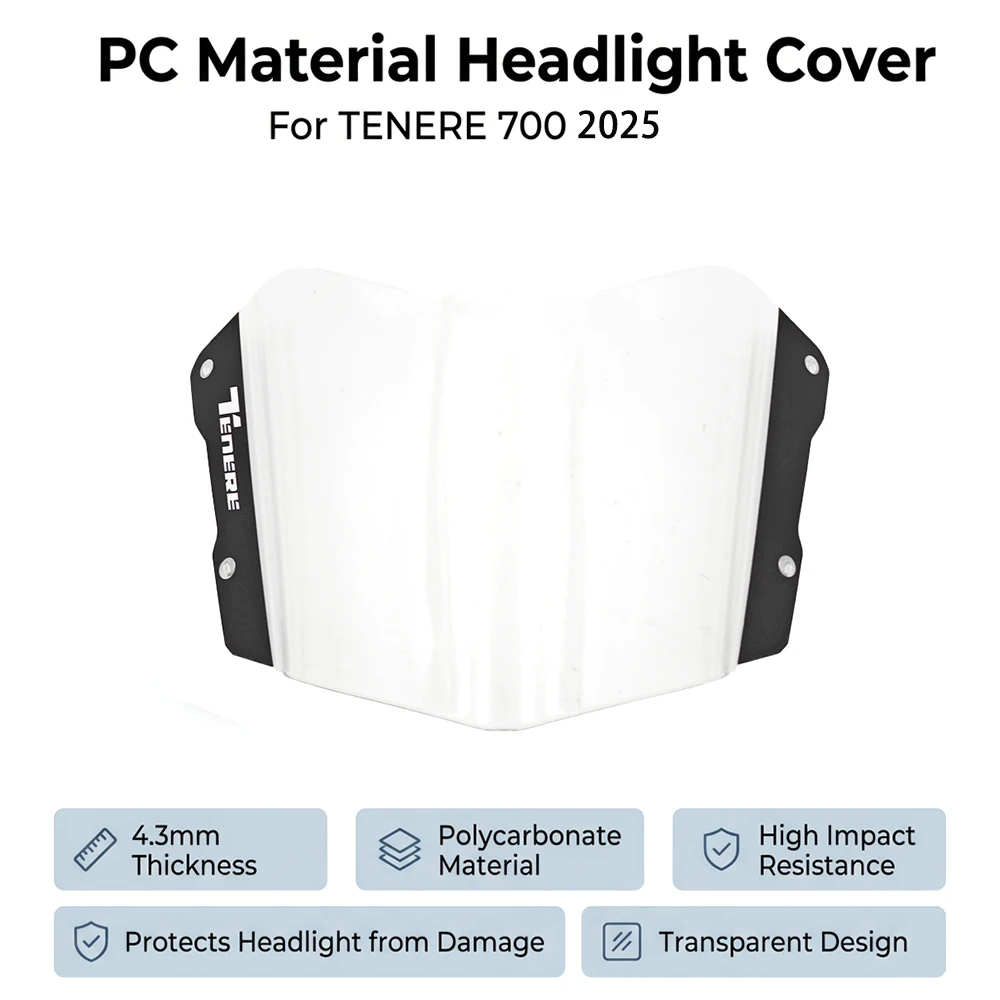 

Fit For Tenere700 Tenere 700 Rally 2025- Motorcycle T7 2025 Acrylic Headlight Protector Light Cover Protection Guard Accessories