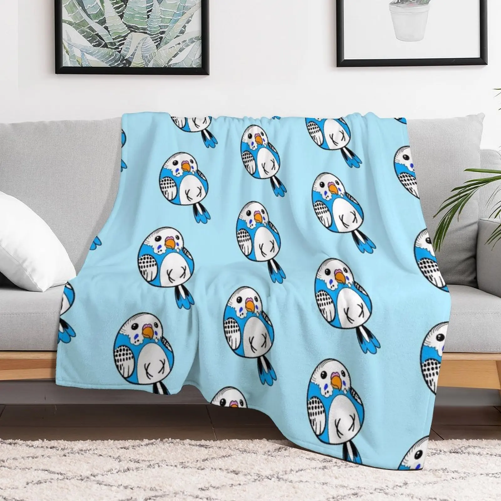 Goodest Parakeet (Blue) Throw Blanket Winter beds Loose Cute Baby Blankets