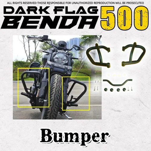 Para Benda Dark Flag 500 Darkflag 500 V4 Black Flag 500 barra protectora de parachoques Original marco anticaída marco anticolisión