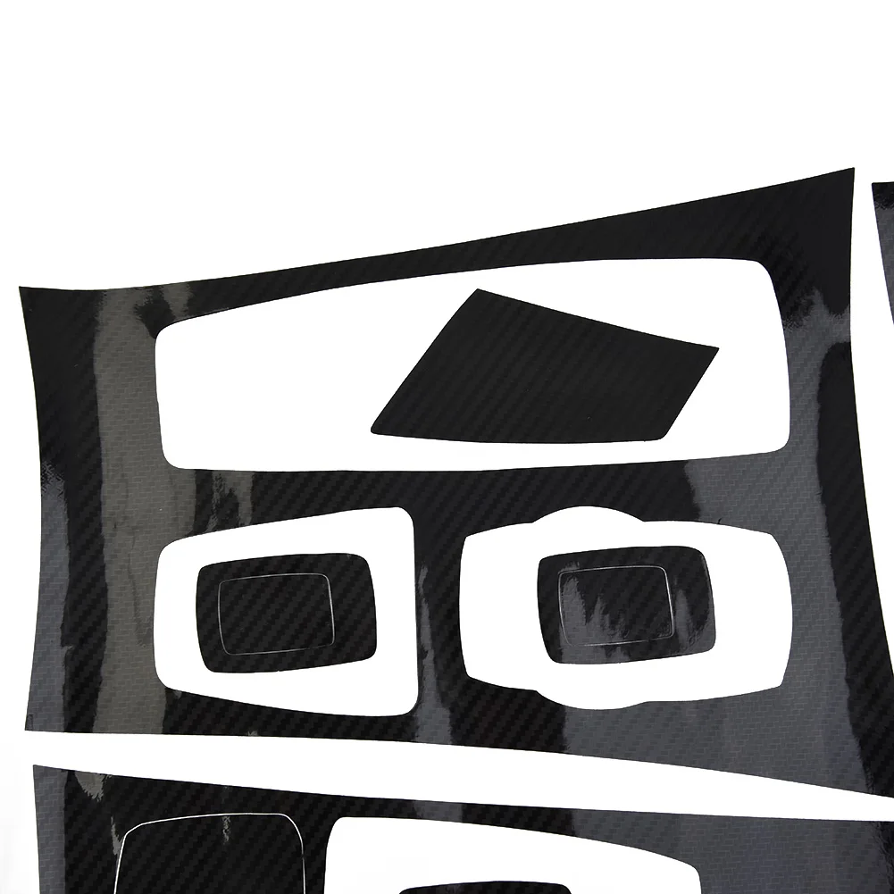 

Car Interior Sticker Dash Trim Decorations Vinyl Removable 1 Set Carbon Fiber Pattern For BMW X5 E70 2007-2013