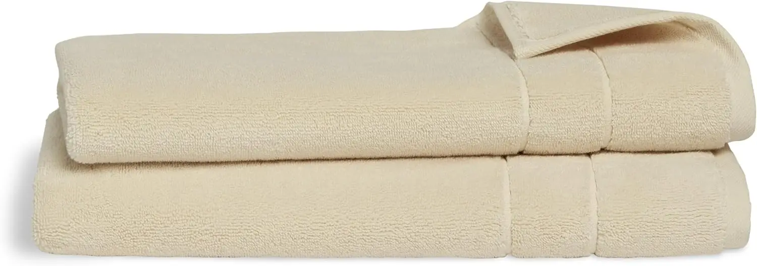 Super-Plush Turkish Cotton Bath Towel Set - Set of 2 Bath Towels + 2 Hand Towels Vanilla Cream 100% Cotton