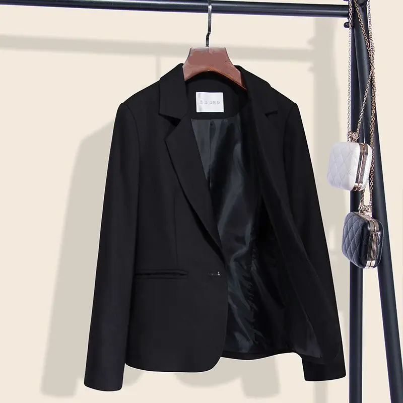 

Women Blazer Crew Zip Age-Reducing Shimmer Splied Full-Length Extendedkorean Hemline X-Long Lazy Ribbons V-Collar Sophisticated