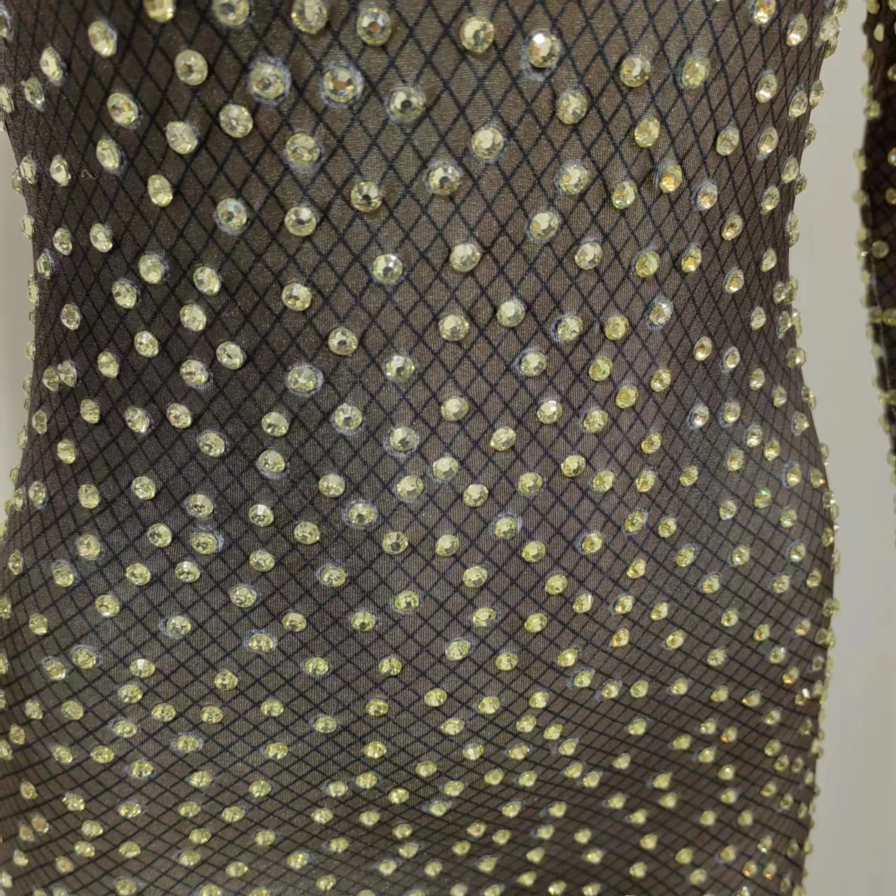 Frauen Kristalle Overall Bling Sexy Bühne Leistung Kostüm Nachtclub DJ Pole Dance Strass Trikot Tänzerin Bühne Tragen