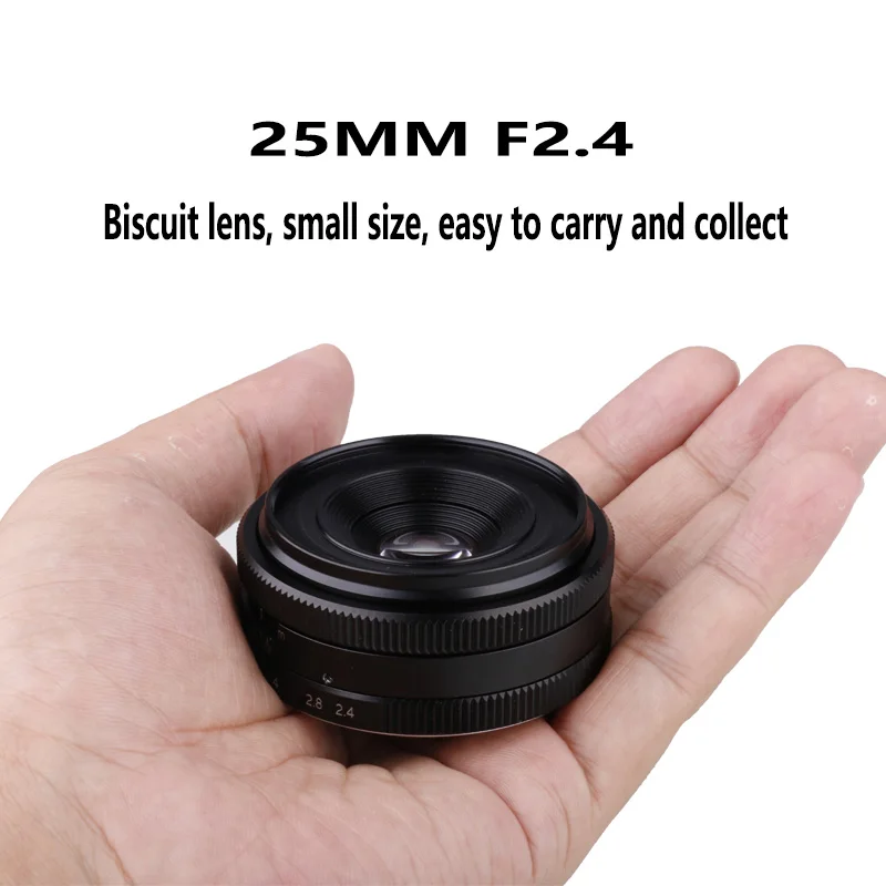 RISESPRAY 25mm F2.8 Micro single biscuit lens for Olympus Panasonic Macro 4/3 Ultra thin all metal