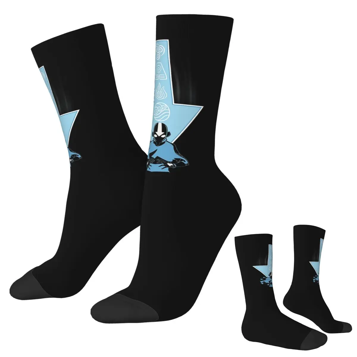 

Носки Avatar Aang Arrow, чулки высокого качества в стиле Харадзюку, всесезонные длинные носки, аксессуары для унисекс, рождественские подарки