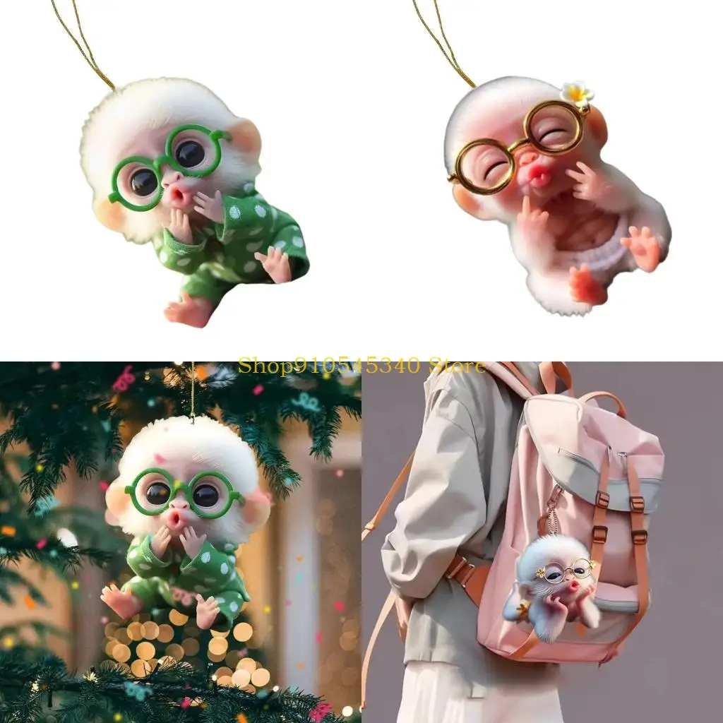 

U2JA легко носить с собой автомобильное украшение веселый мультяшный акриловый подвесной орнамент