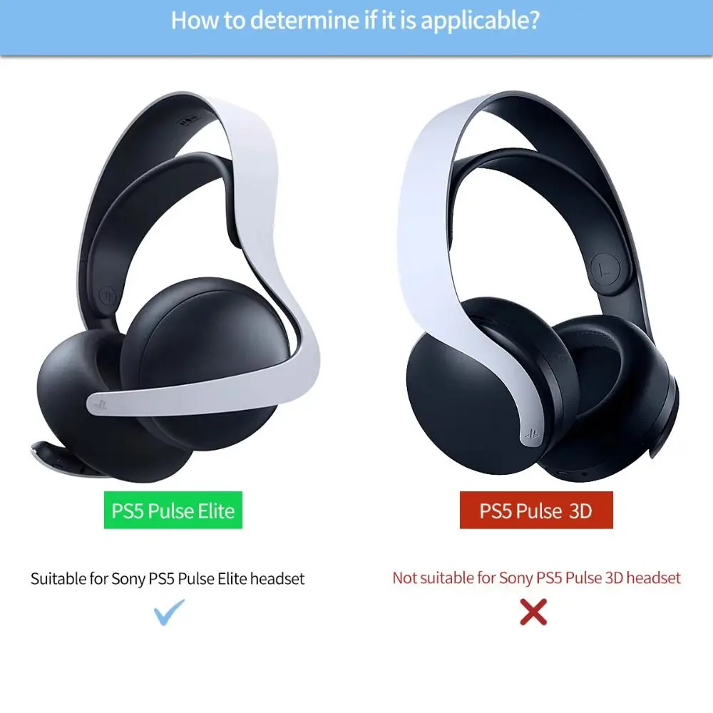 1 Paar Ersatz-Ohrpolster aus Memory-Schaum, weiche Headset-Kissen, Ersatzteile, Ohrpolster für Sony Playstation PS5 Pulse Elite