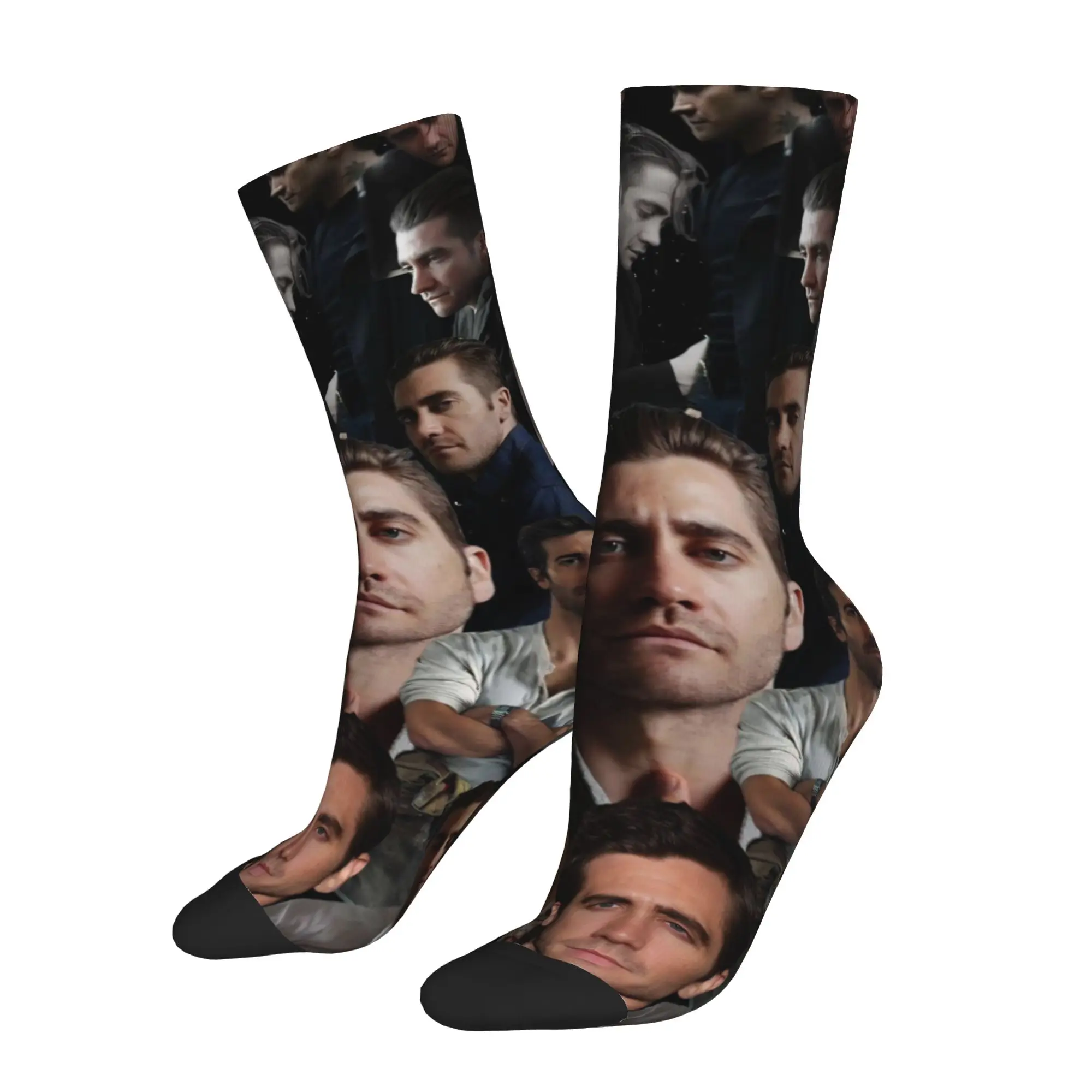 Jake Gyllenhaal Actor Socks Men's Women's Polyester Casual  Socks Harajuku Spring Summer Autumn Winter Middle Tube Socks Gifts