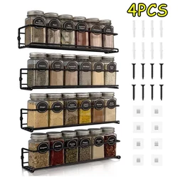 Spice Rack Organizer Wall Mount Hanging Black Spice Pantry Organization Storage Shelf Organizer Kitchen Essentials Home Decor